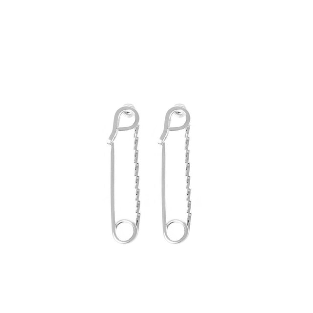 Small Twisted Safety Pin Earrings