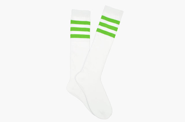 Sock House Co. Ladies 3 Stripe Knee High Socks - Green
