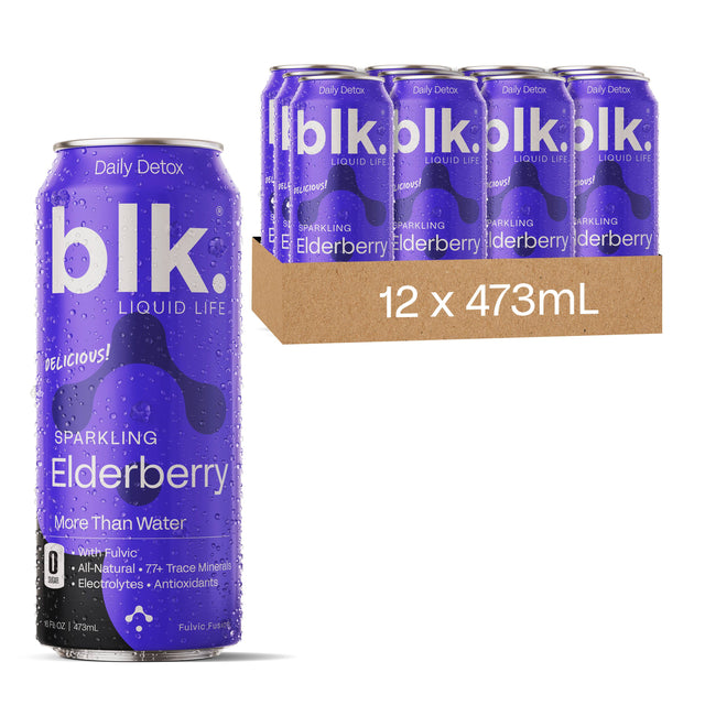 blk. Elderberry Sparkling Water