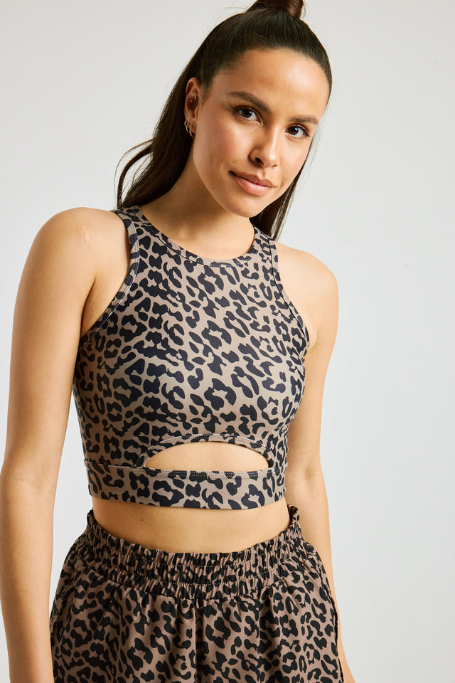 YEAR OF OURS LEOPARD CUT OUT BRA