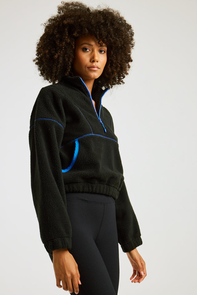 YEAR OF OURS SHERPA MAMMOTH CROPPED HALF ZIP